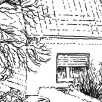 Haus (30 x 21 cm, Tusche auf Papier)