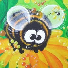 Frühlingsrausch (30 x 30 cm, Acryl auf Leinwand)