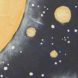 Planetensystem (40 x 40 cm, Acryl auf Leinwand)