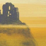 Ruine im Nebel (40 x 30 cm, Acryl auf Karton)