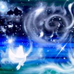 Sternennebel (70 x 60 cm, Öl auf Acryl auf Leinwand)